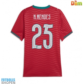 Billiga Portugal Nuno Mendes #25 Hemmatröja Dam VM 2026 Kortärmad